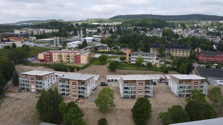 Neubau einer Wohnanlage mit 4x 8-Familienwohnhaus in Schwarzenberg