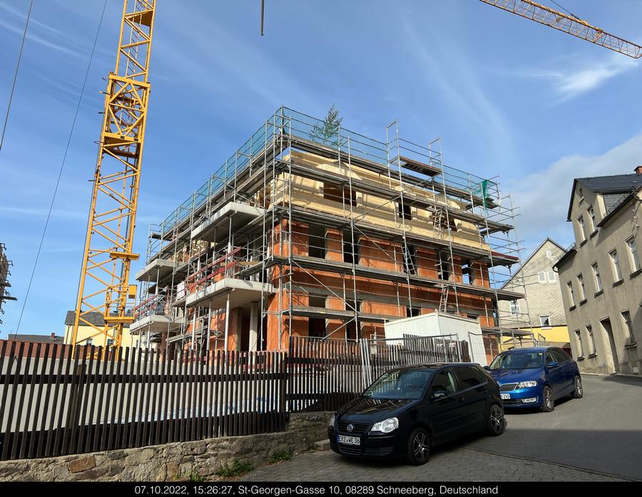 Neubau eines 6-Familien-Wohnhauses mit Tiefgarage in Schneeberg