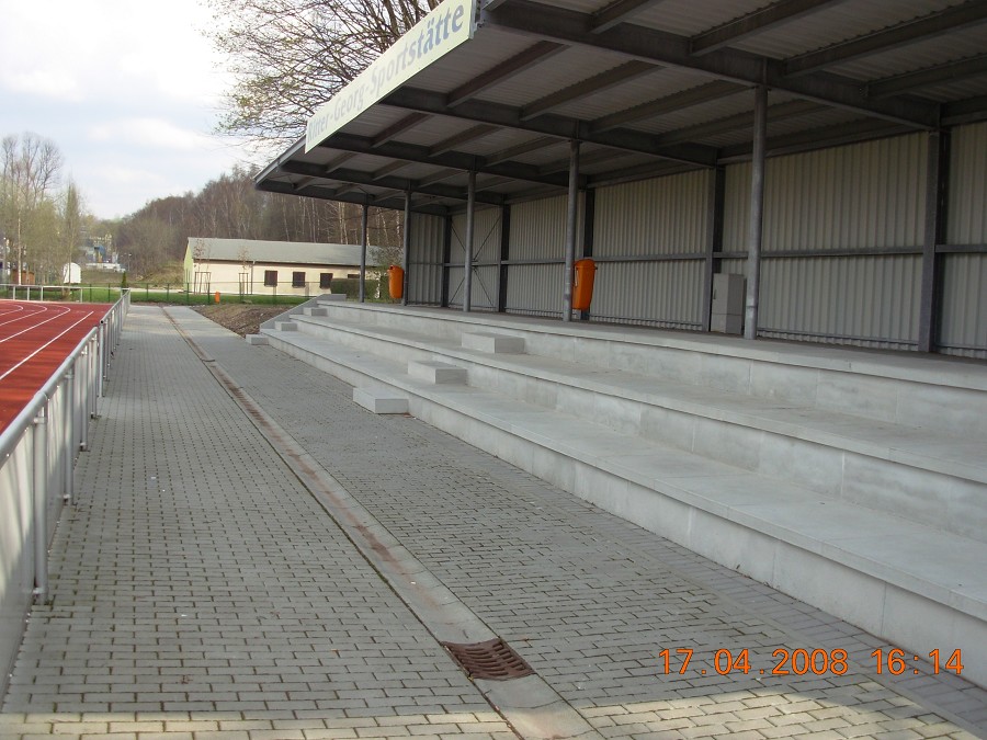 Zuschauertribüne am Sportpark Schwarzenberg